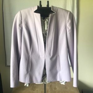 Lavender jacket and cream blouse set